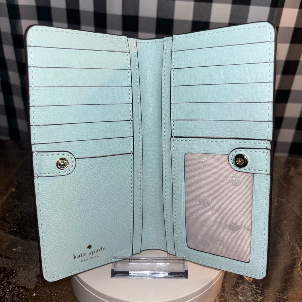 Kate Spade Darcy Large Slim Wallet in Blue Glow - Picture 4 of 4
